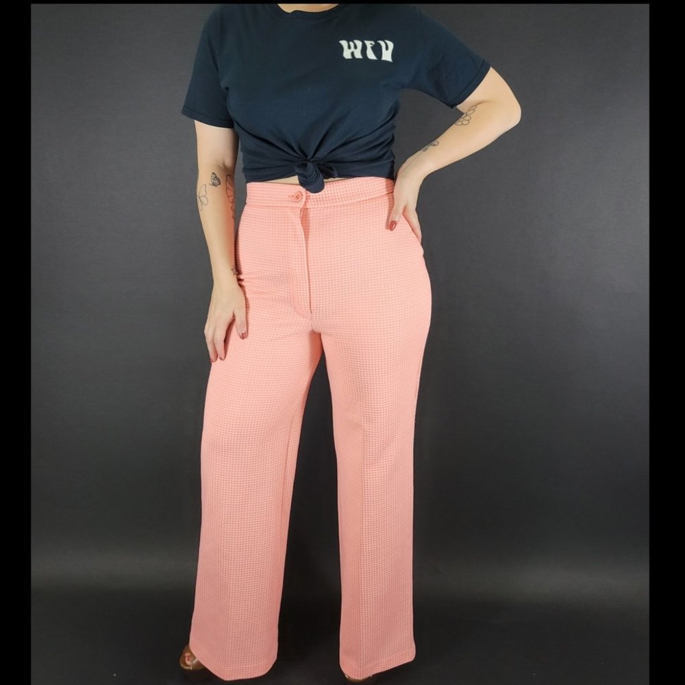 70s JCPenney Fashions Grid Check Pants